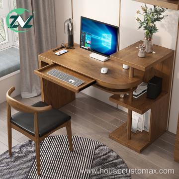 Adjustable Bookcase Study Table MDF Ergonomic Study Desk